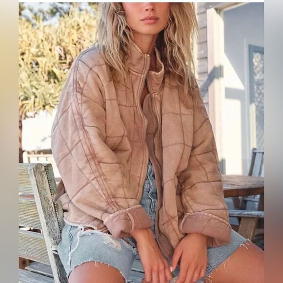 Free People Gwynnie Quilted Jacket. NWT. Large - Picture 2 of 16